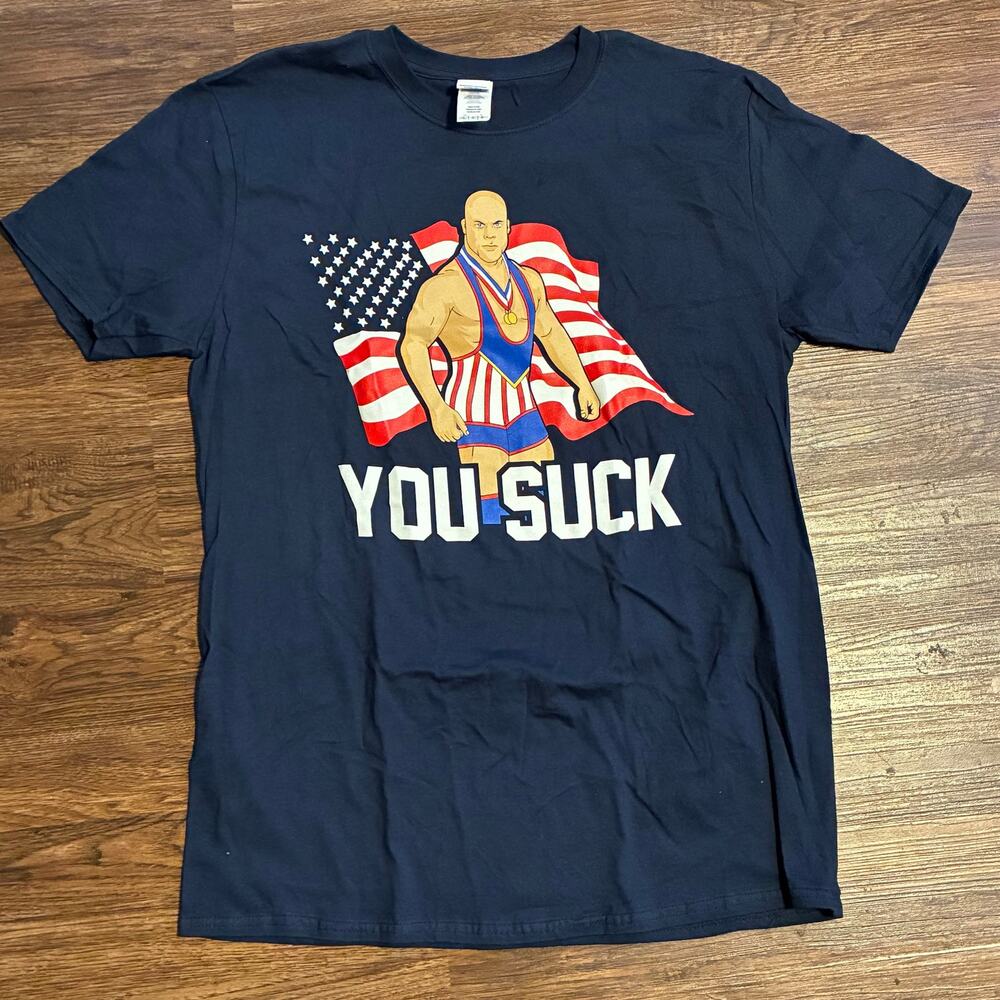 Kurt Angle You Suck T-Shirt Size Large WWE TNA Olympic Hero Tee